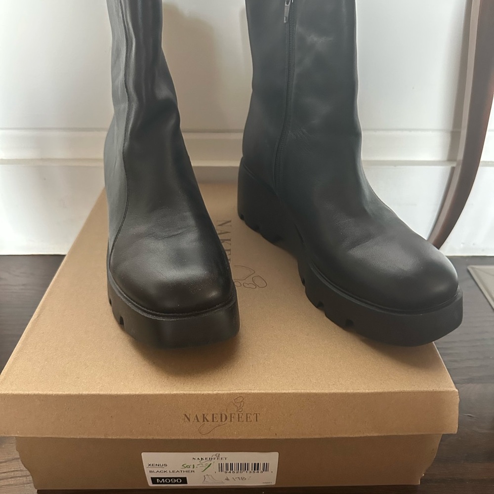 Naked Feet Xenus Women's Black Heeled Boots